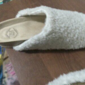 Fleece furry Mule Slide On
